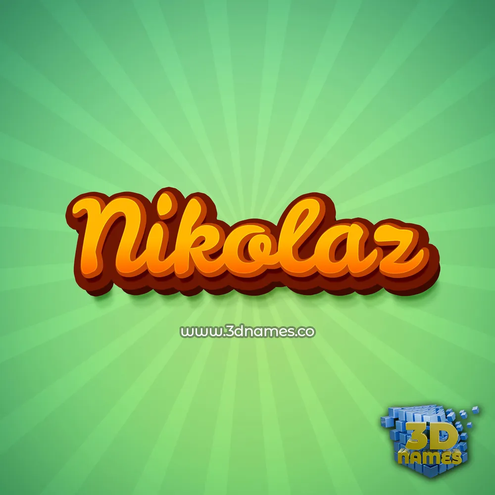 nikolaz in Green Rays style - 3D name wallpaper