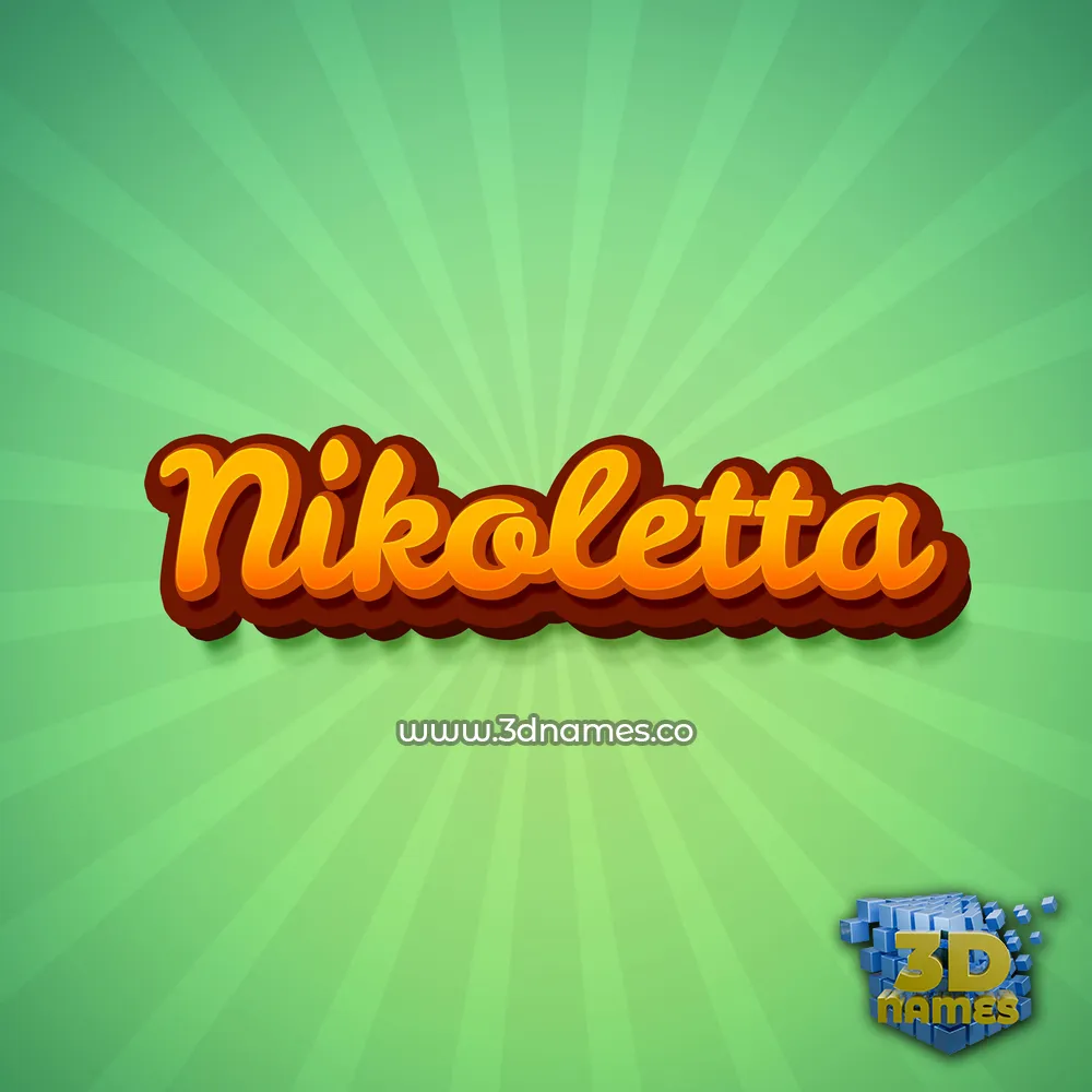 nikoletta in Green Rays style - 3D name wallpaper