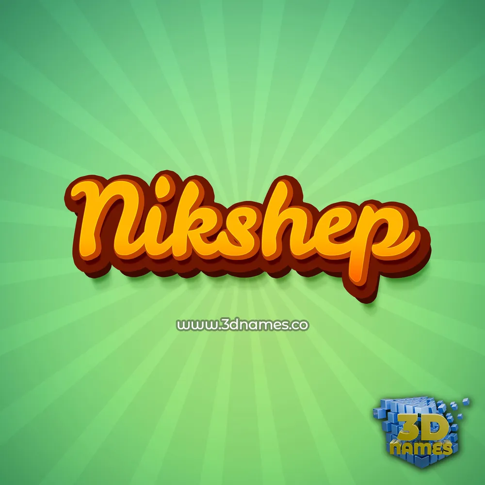nikshep in Green Rays style - 3D name wallpaper
