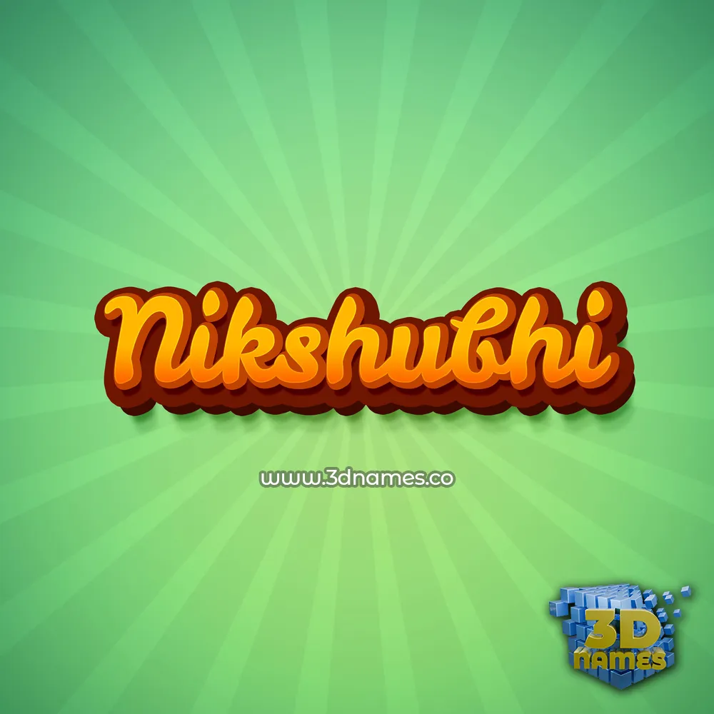 nikshubhi in Green Rays style - 3D name wallpaper