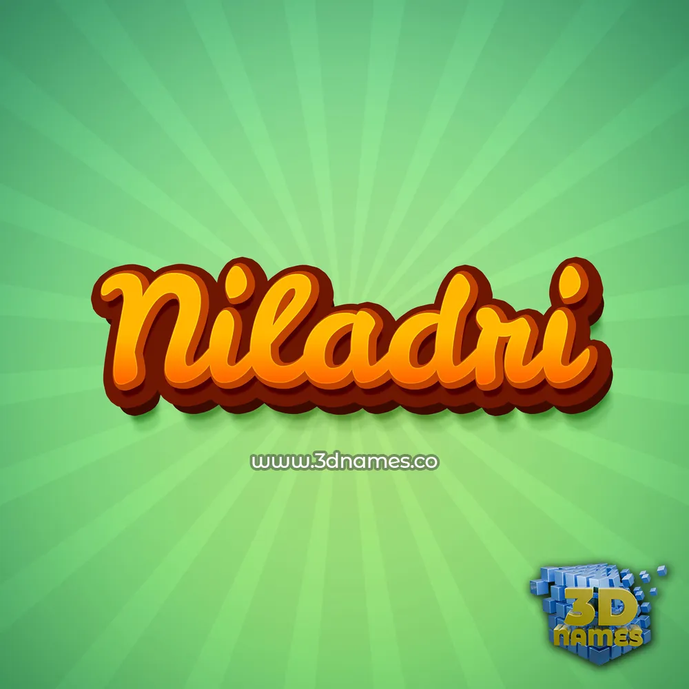 niladri in Green Rays style - 3D name wallpaper