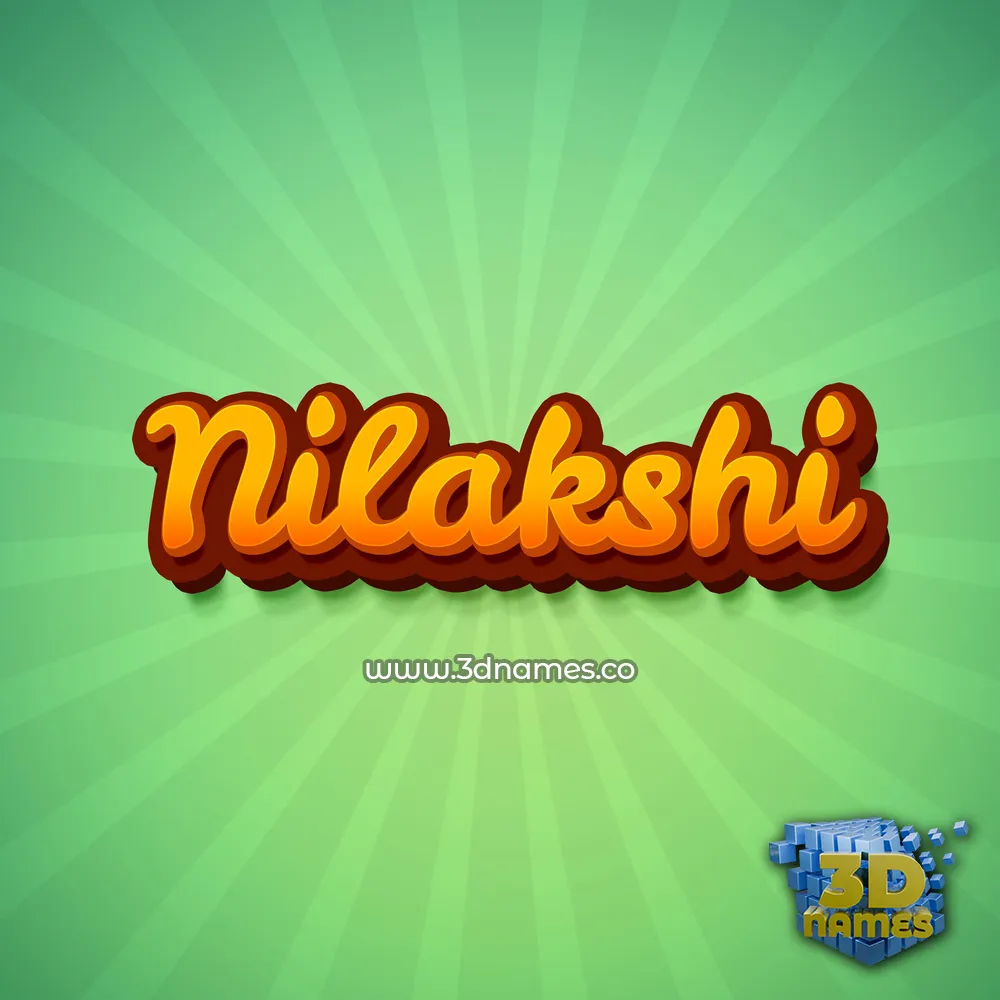 nilakshi in Green Rays style - 3D name wallpaper