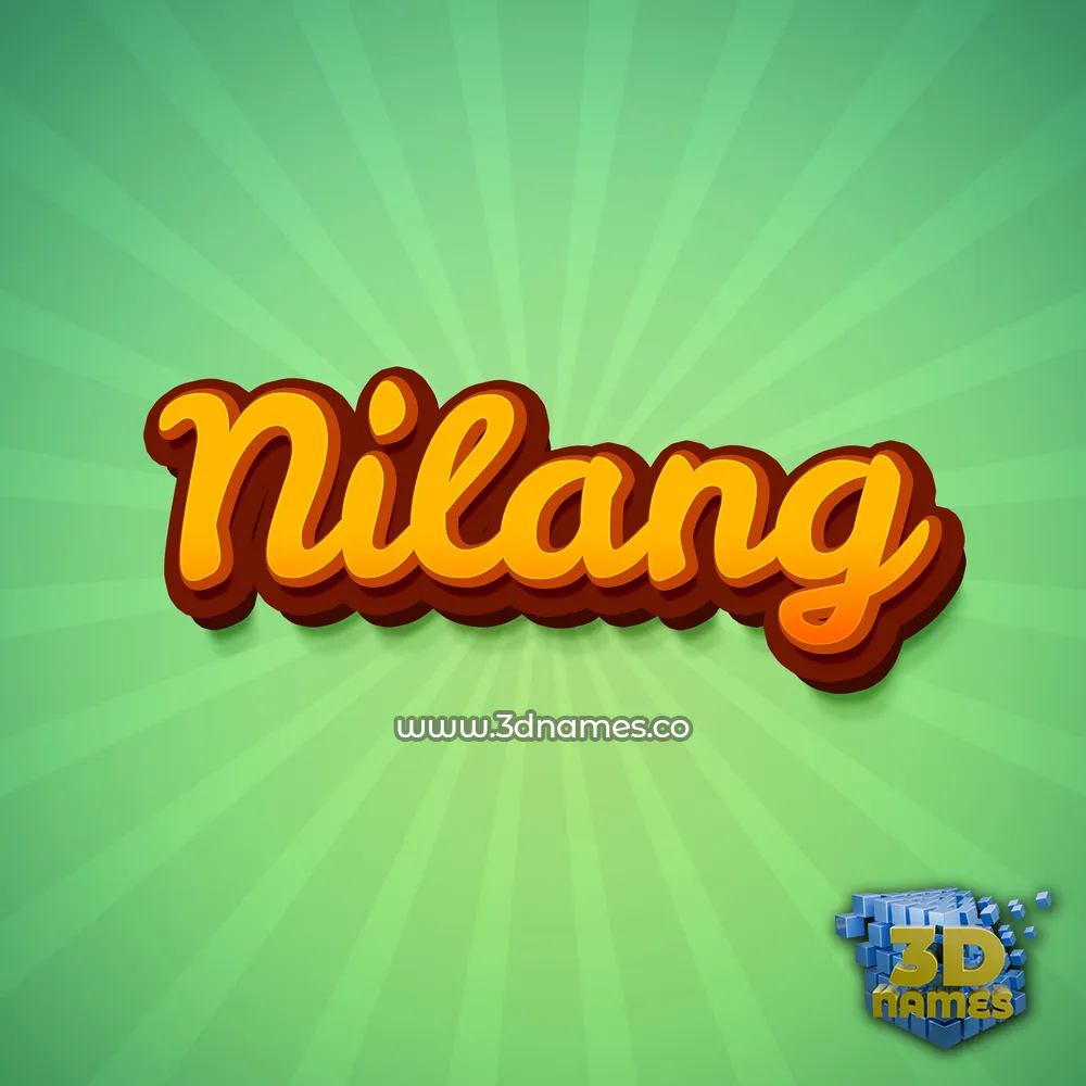 nilang in Green Rays style - 3D name wallpaper