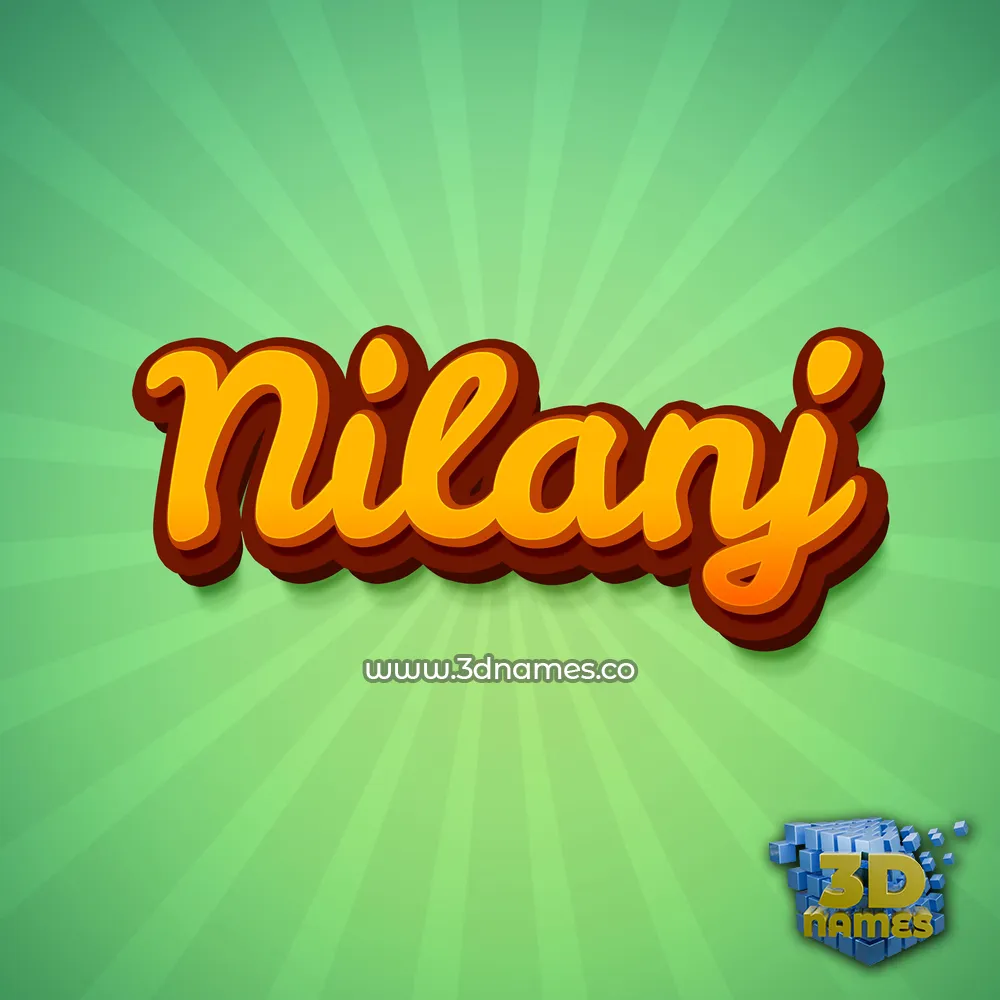 nilanj in Green Rays style - 3D name wallpaper
