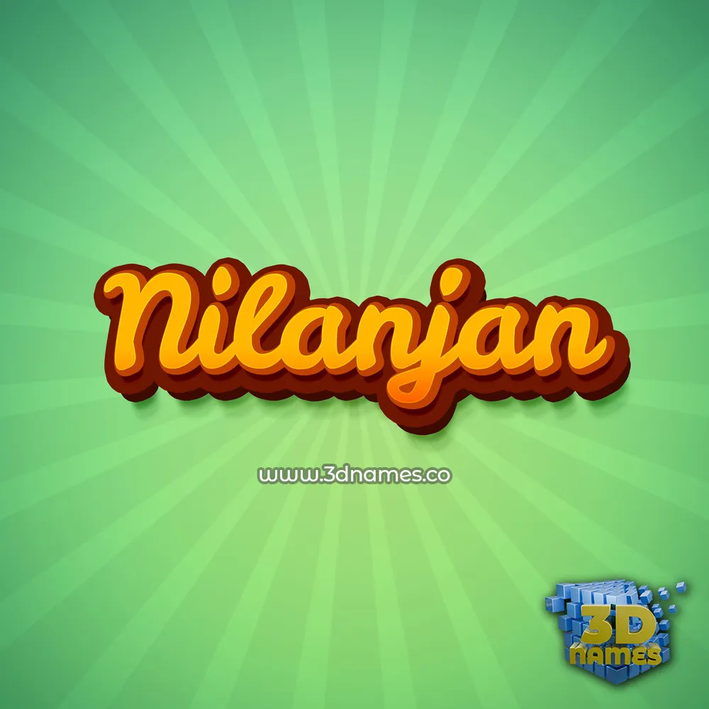 nilanjan in Green Rays style - 3D name wallpaper