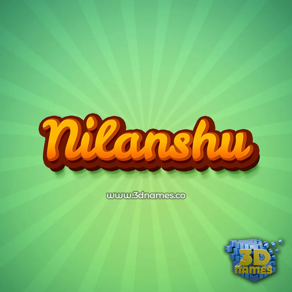 nilanshu in Green Rays style - 3D name wallpaper