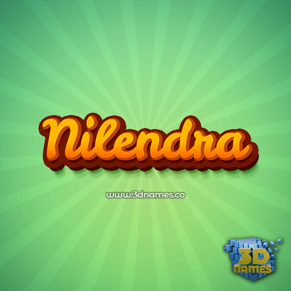 nilendra in Green Rays style - 3D name wallpaper