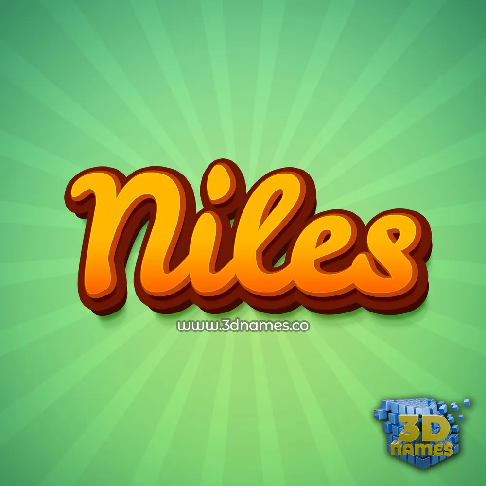 niles in Green Rays style - 3D name wallpaper