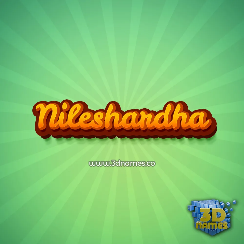 nileshardha in Green Rays style - 3D name wallpaper