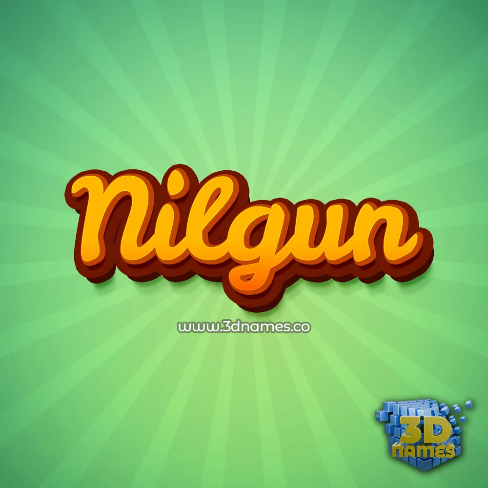nilgun in Green Rays style - 3D name wallpaper