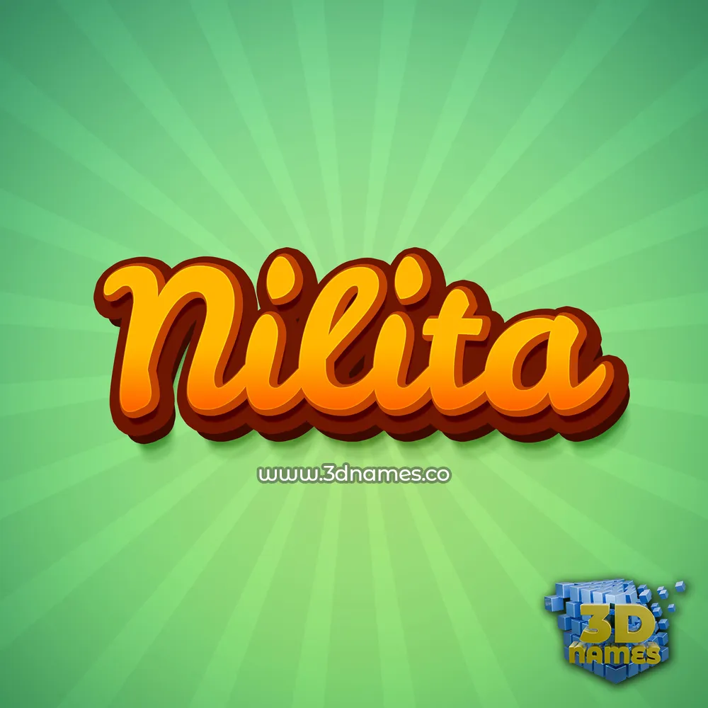 nilita in Green Rays style - 3D name wallpaper