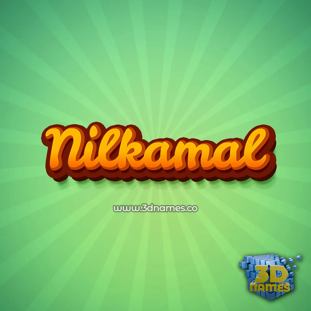 nilkamal in Green Rays style - 3D name wallpaper