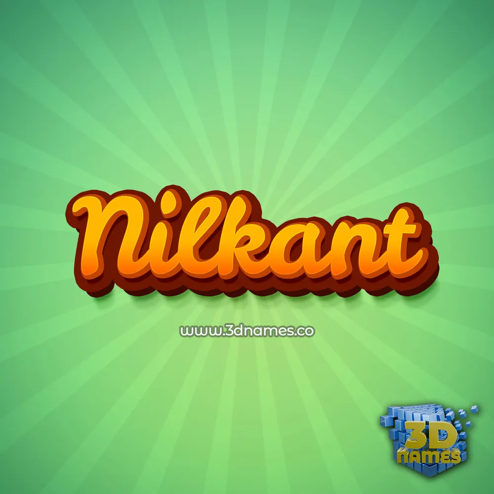 nilkant in Green Rays style - 3D name wallpaper