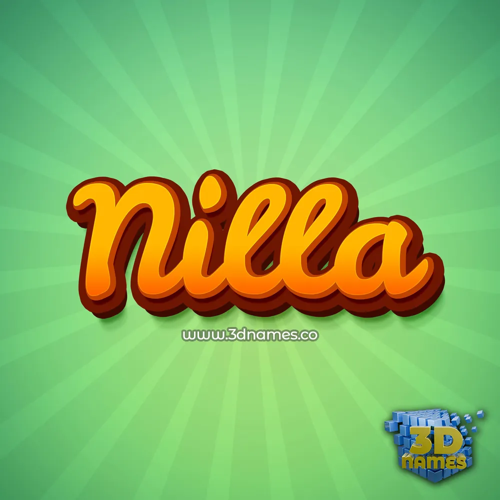 nilla in Green Rays style - 3D name wallpaper
