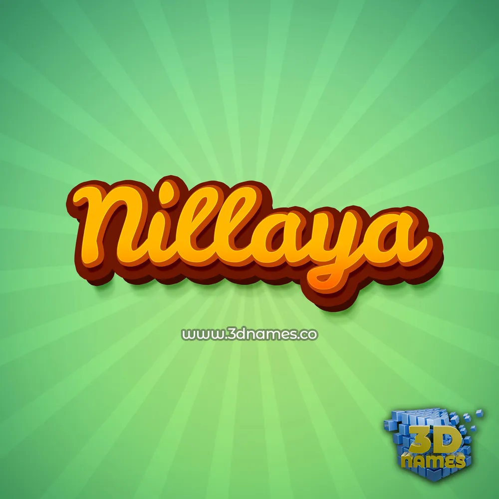 nillaya in Green Rays style - 3D name wallpaper