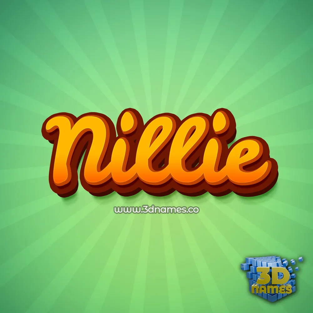 nillie in Green Rays style - 3D name wallpaper