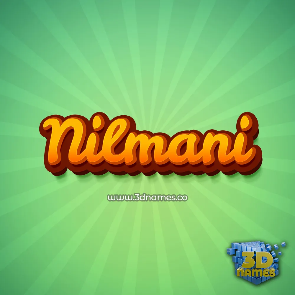 nilmani in Green Rays style - 3D name wallpaper