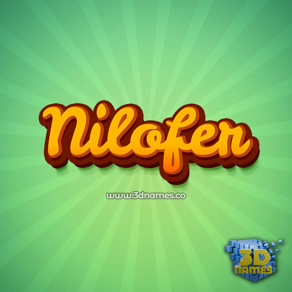 nilofer in Green Rays style - 3D name wallpaper