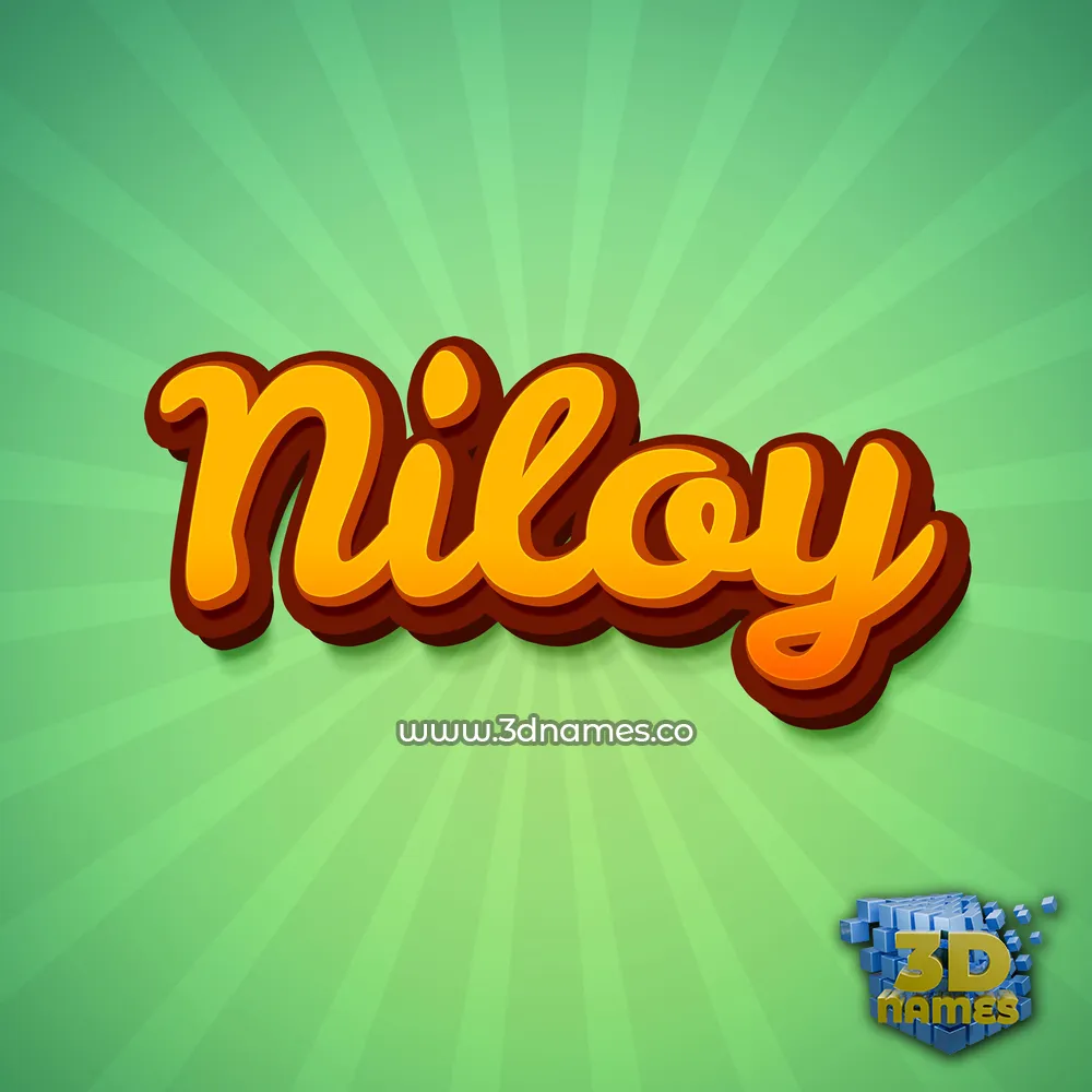niloy in Green Rays style - 3D name wallpaper