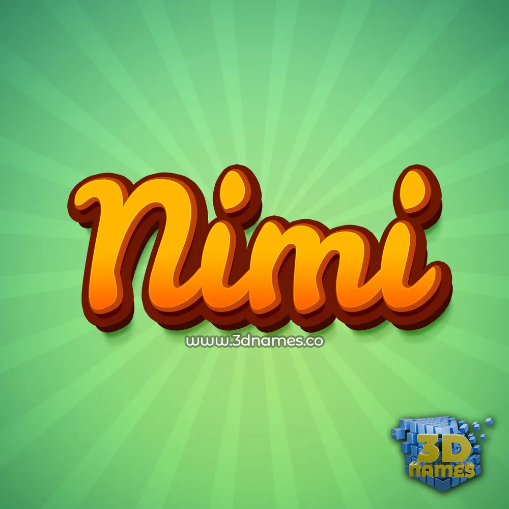 nimi in Green Rays style - 3D name wallpaper