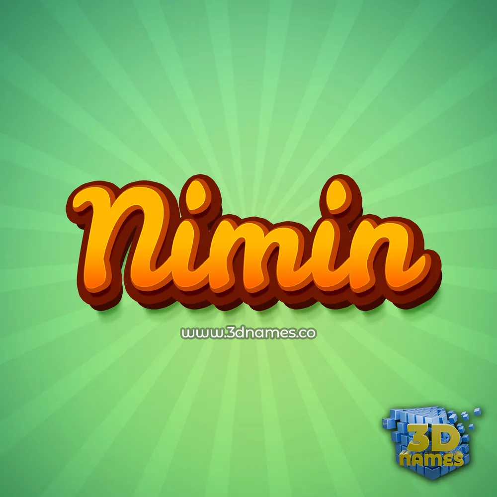 nimin in Green Rays style - 3D name wallpaper