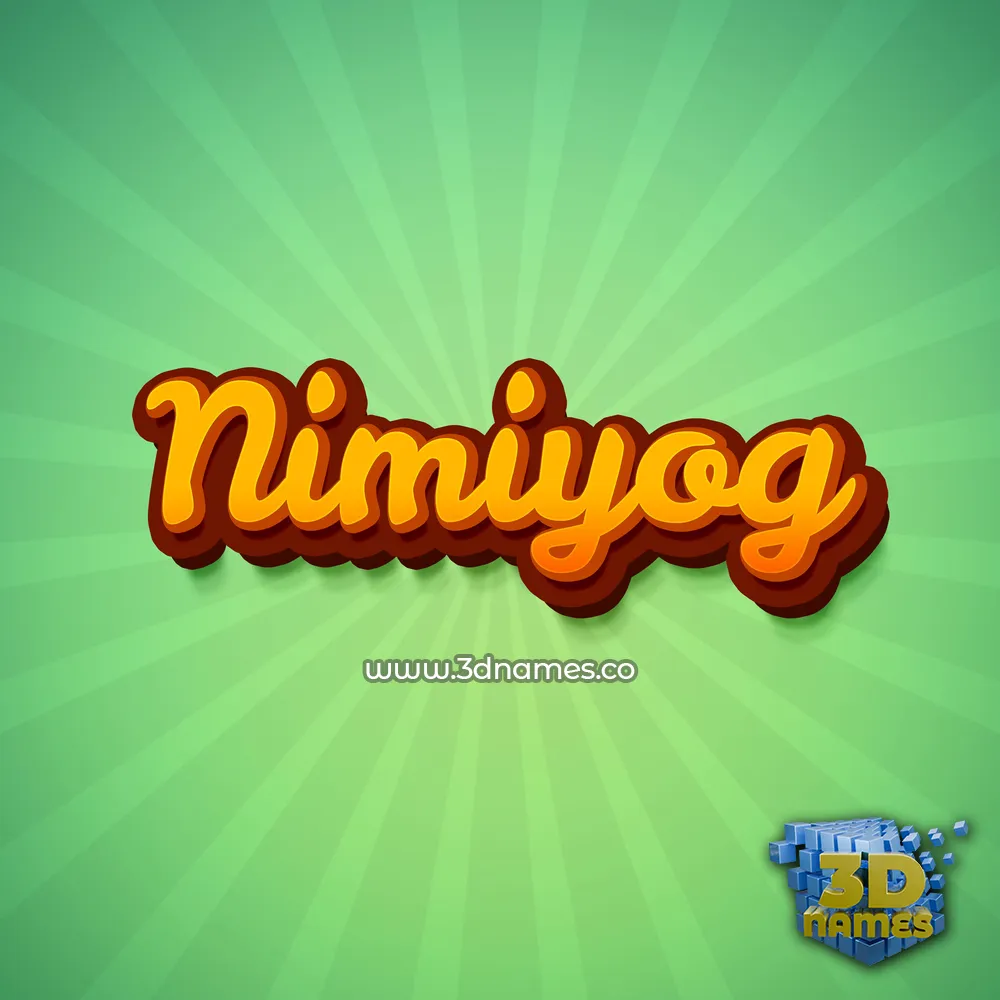 nimiyog in Green Rays style - 3D name wallpaper
