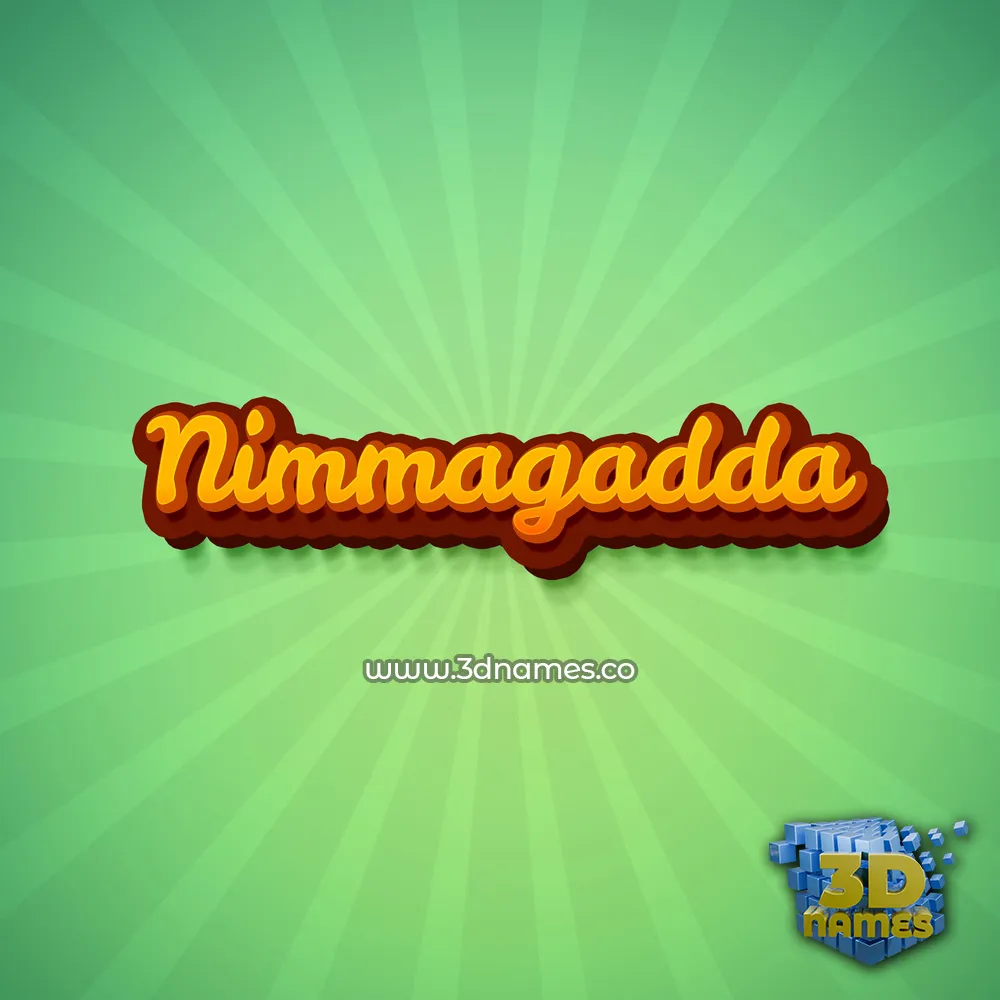 nimmagadda in Green Rays style - 3D name wallpaper