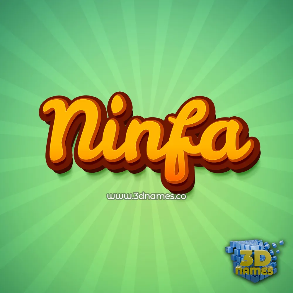 ninfa in Green Rays style - 3D name wallpaper