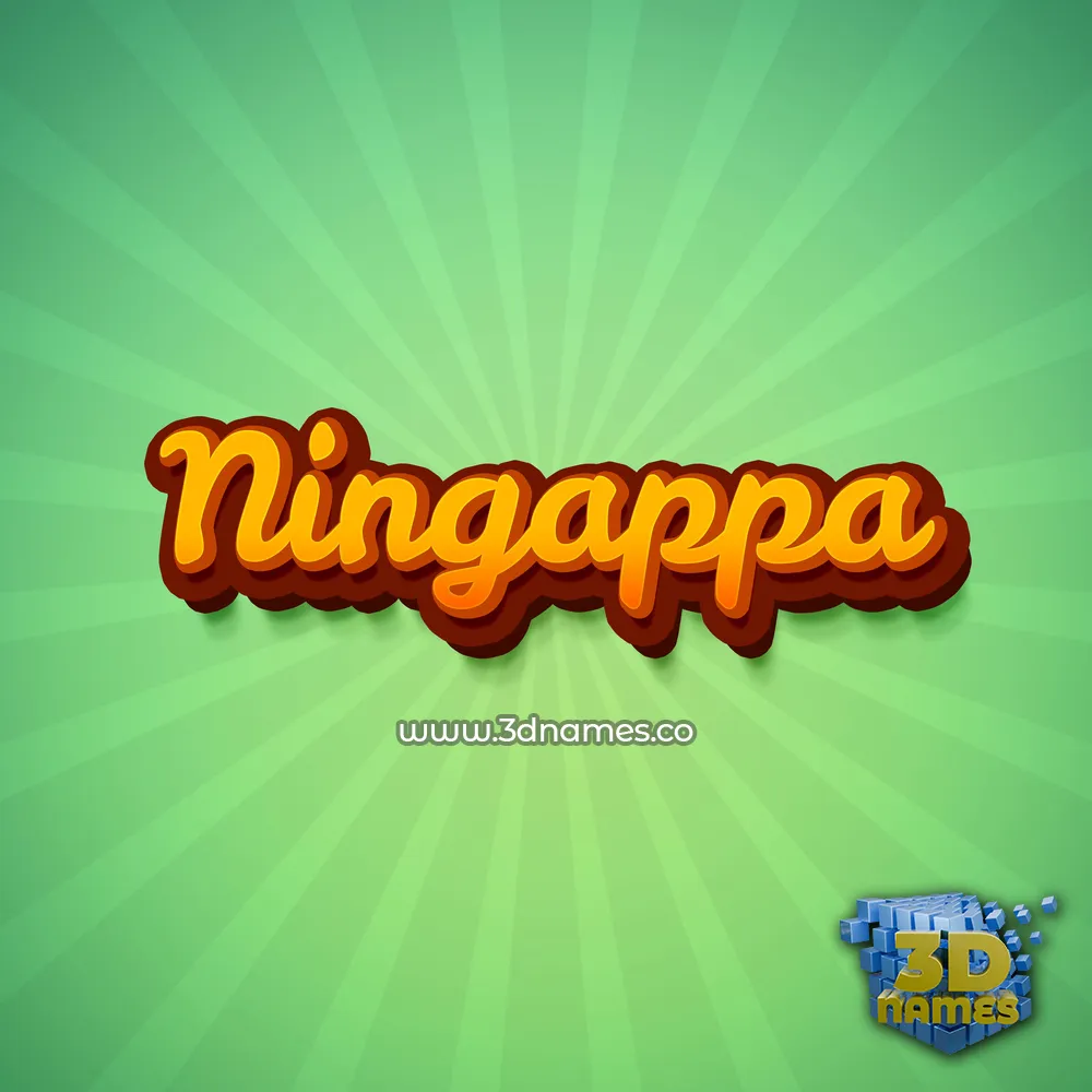 ningappa in Green Rays style - 3D name wallpaper