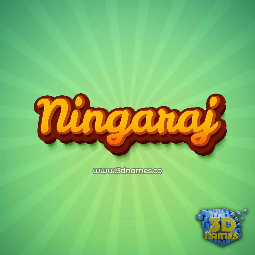ningaraj in Green Rays style - 3D name wallpaper