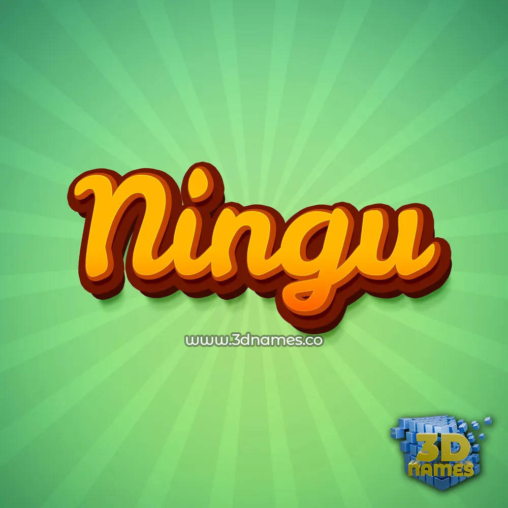 ningu in Green Rays style - 3D name wallpaper