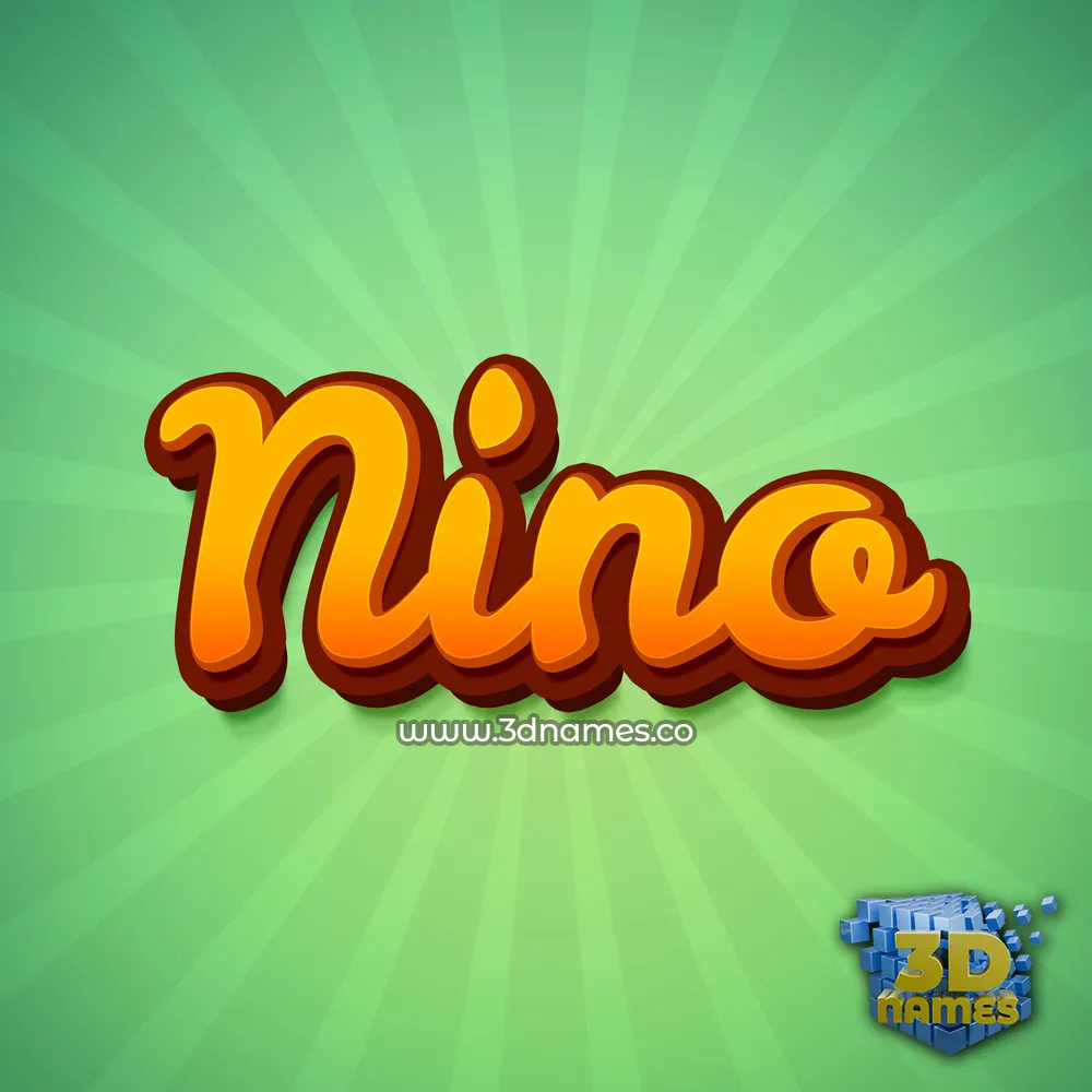 nino in Green Rays style - 3D name wallpaper