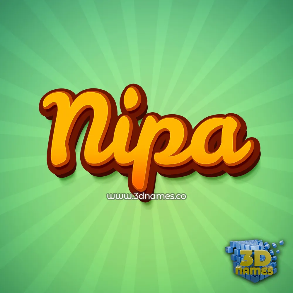 nipa in Green Rays style - 3D name wallpaper