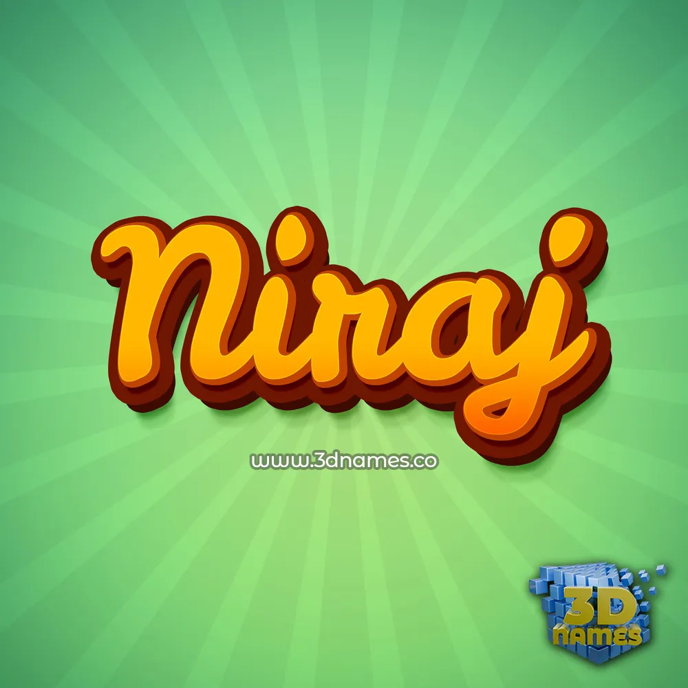 niraj in Green Rays style - 3D name wallpaper