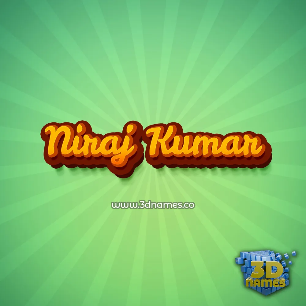 niraj kumar in Green Rays style - 3D name wallpaper