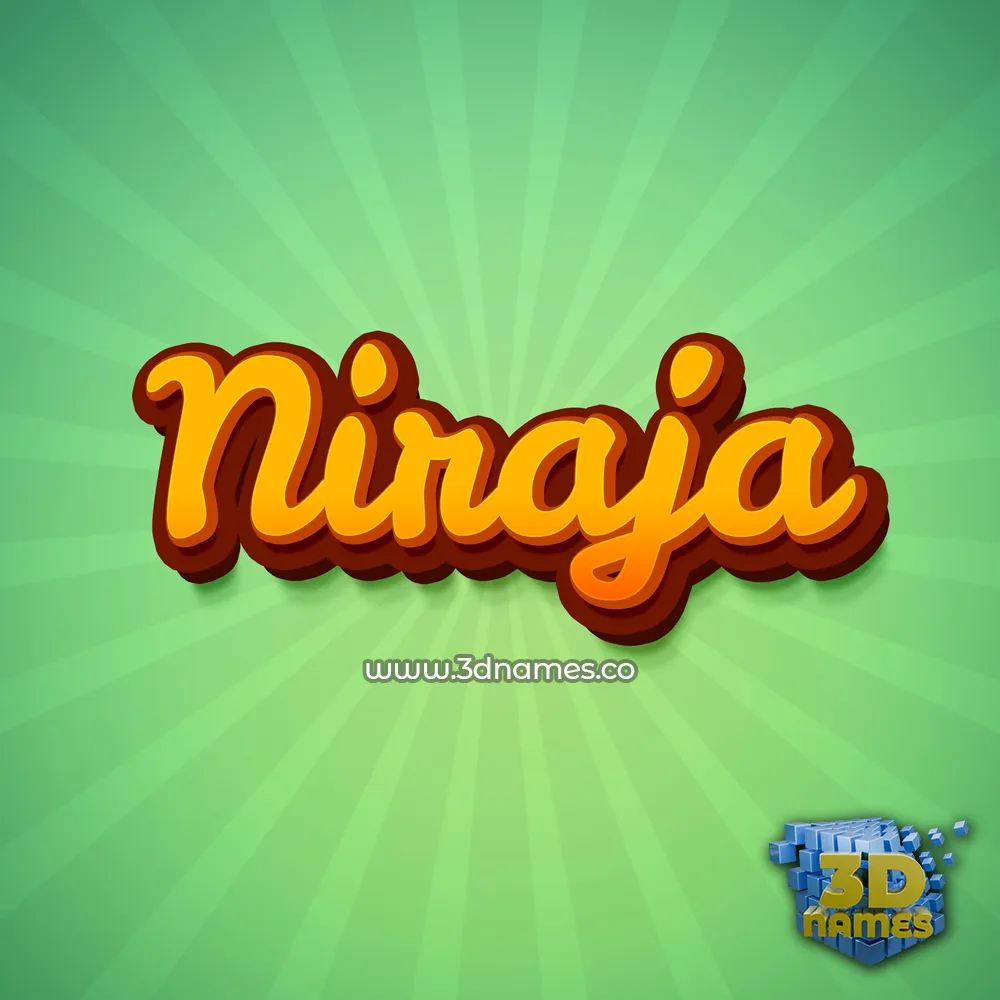 niraja in Green Rays style - 3D name wallpaper