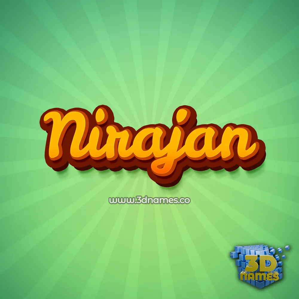 nirajan in Green Rays style - 3D name wallpaper