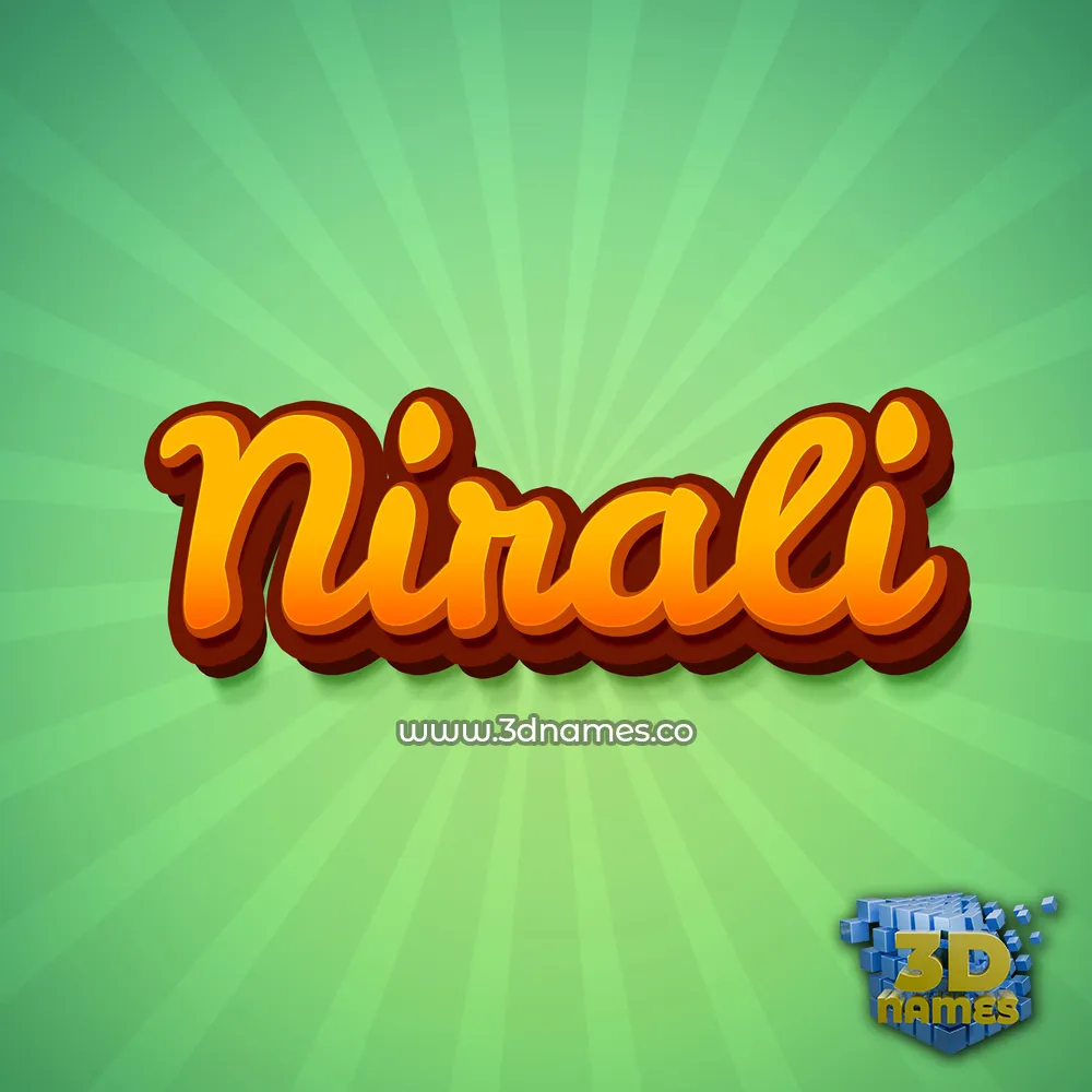 nirali in Green Rays style - 3D name wallpaper