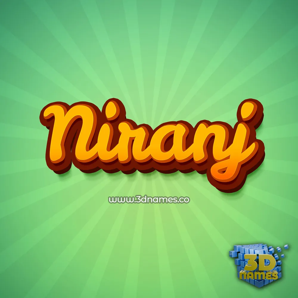 niranj in Green Rays style - 3D name wallpaper