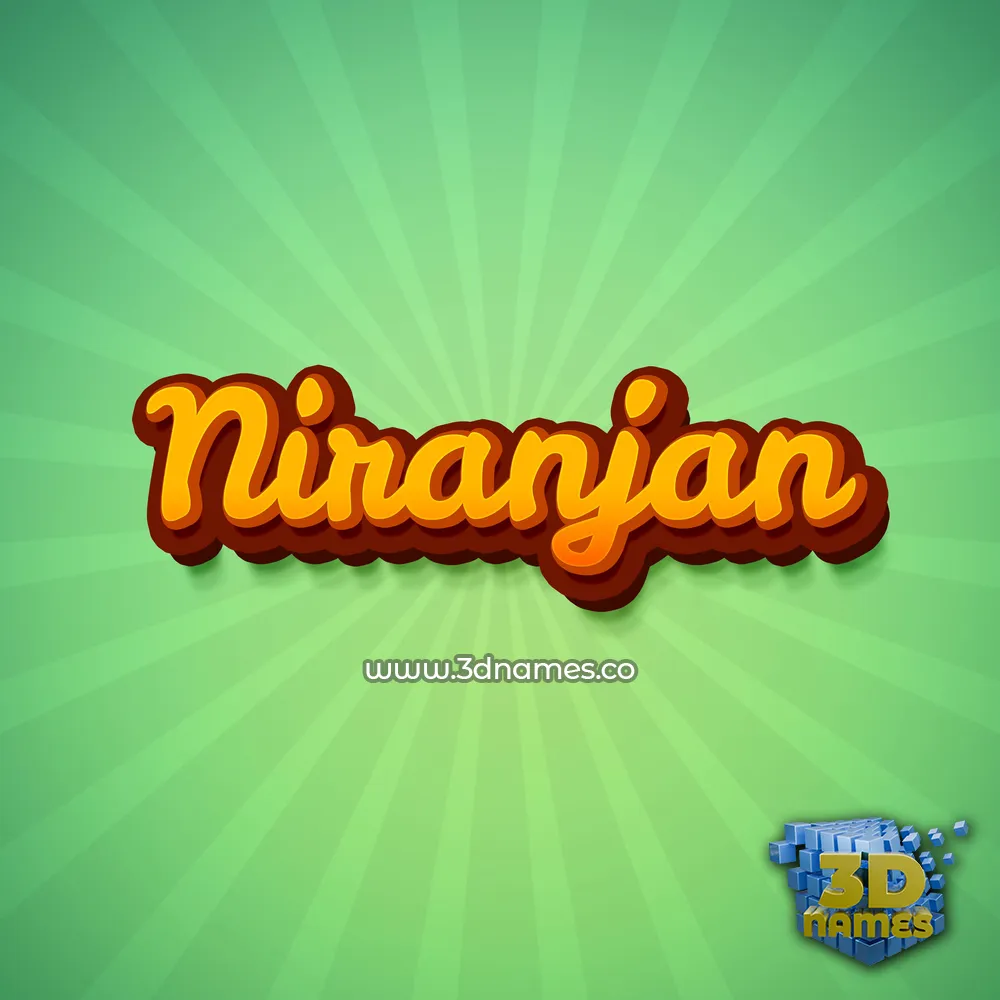 niranjan in Green Rays style - 3D name wallpaper