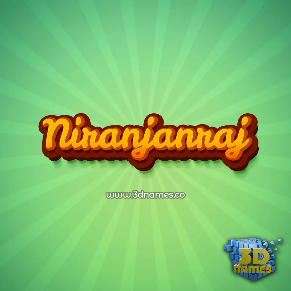 niranjanraj in Green Rays style - 3D name wallpaper