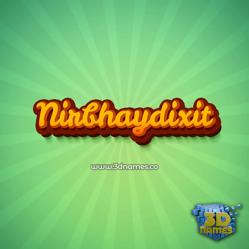 nirbhaydixit in Green Rays style - 3D name wallpaper