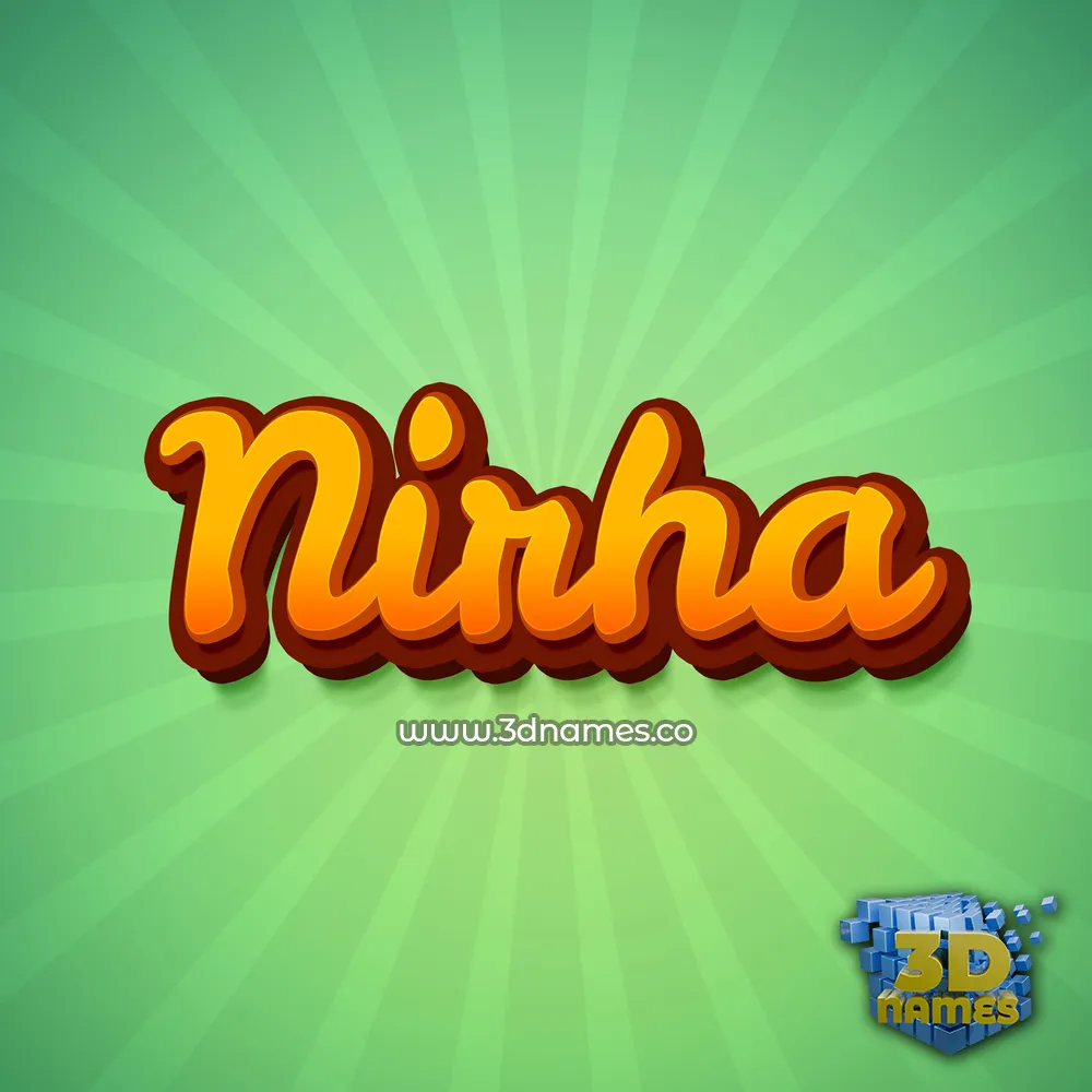 nirha in Green Rays style - 3D name wallpaper