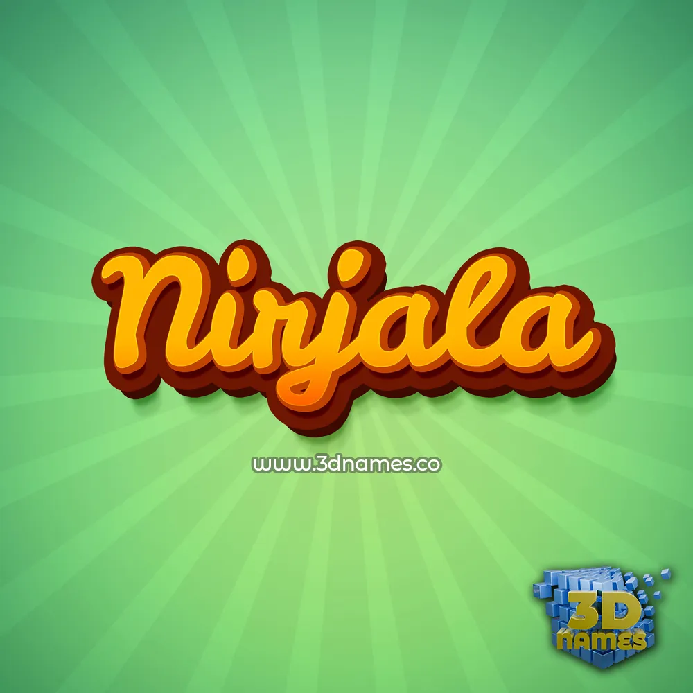 nirjala in Green Rays style - 3D name wallpaper