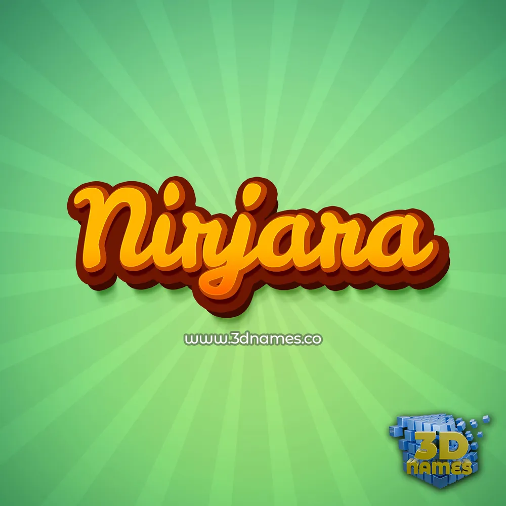 nirjara in Green Rays style - 3D name wallpaper