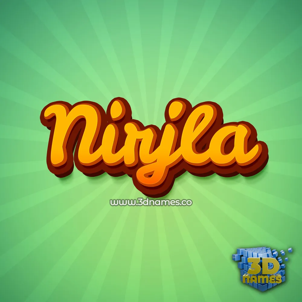nirjla in Green Rays style - 3D name wallpaper
