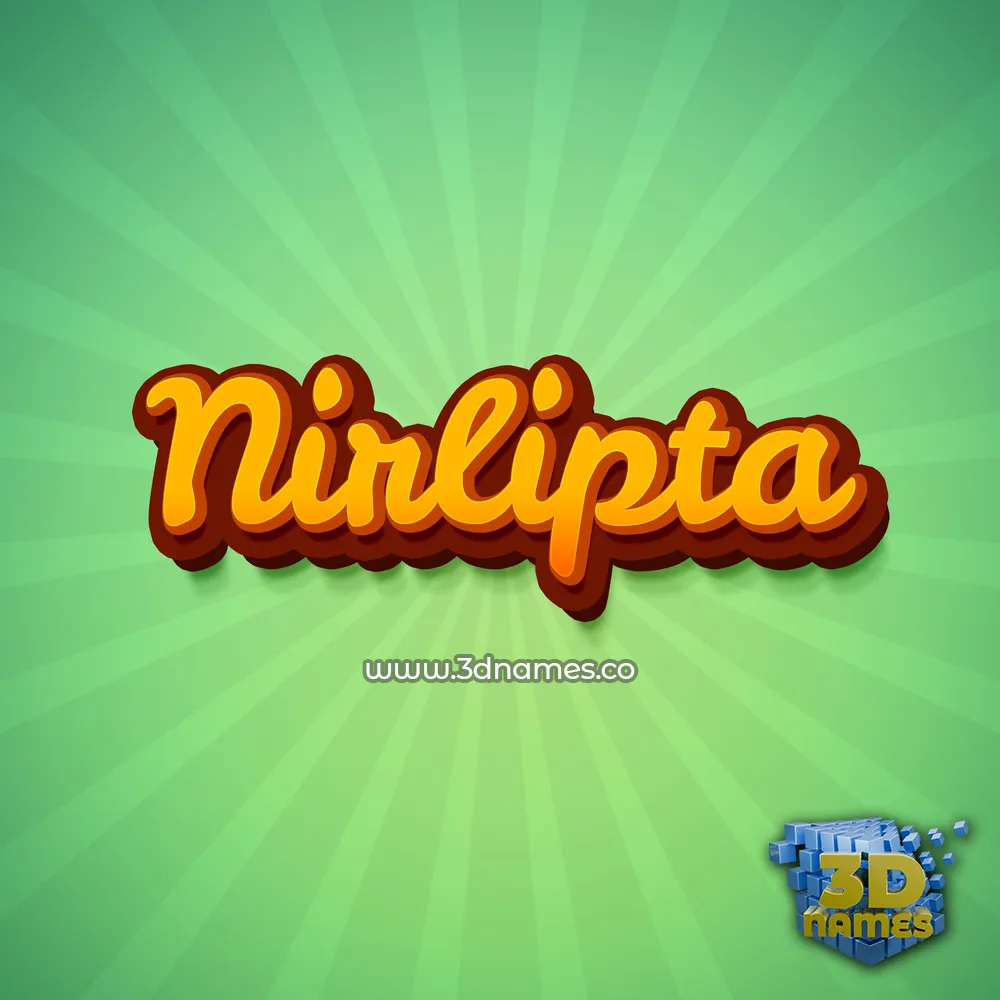nirlipta in Green Rays style - 3D name wallpaper