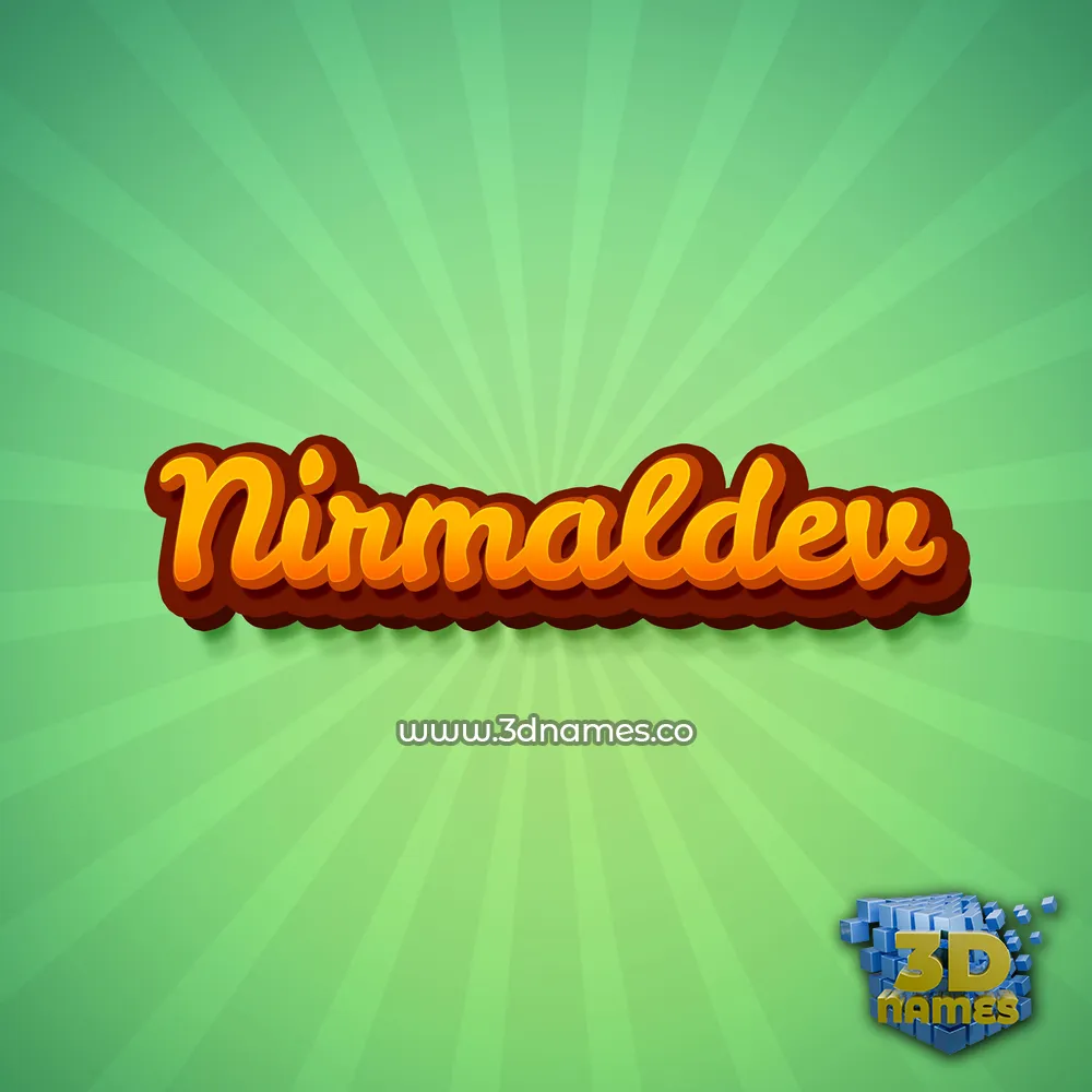 nirmaldev in Green Rays style - 3D name wallpaper