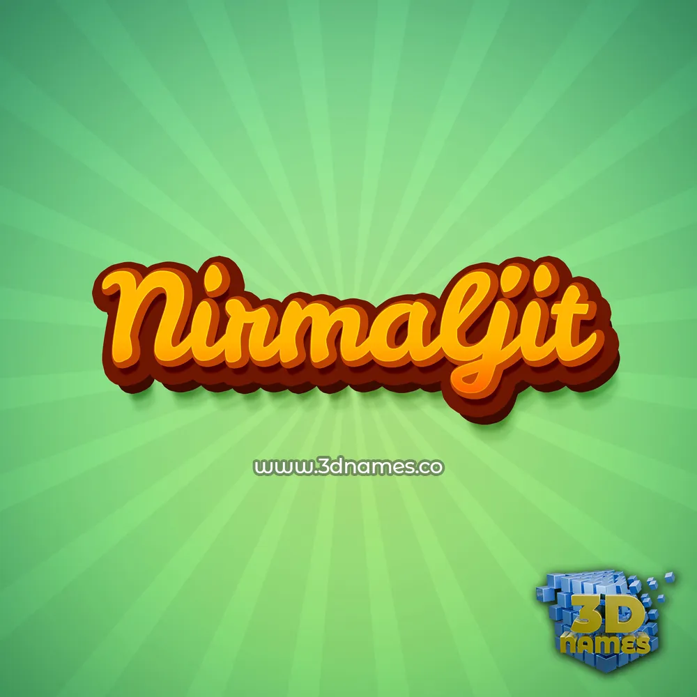 nirmaljit in Green Rays style - 3D name wallpaper