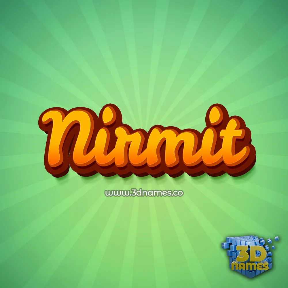 nirmit in Green Rays style - 3D name wallpaper